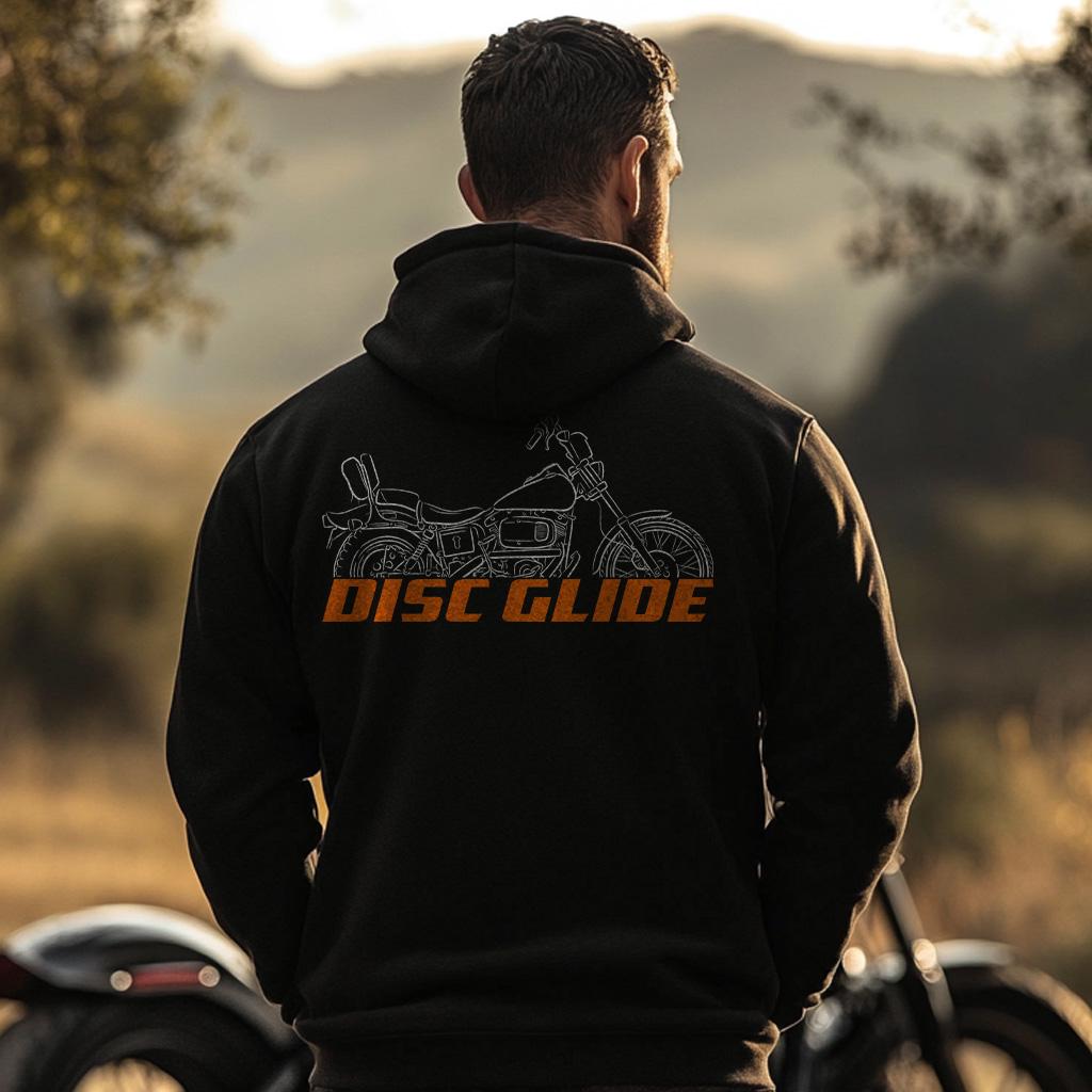 Harley Davidson FXDG Disc Glide 1983 Inspired Hoodie - Biker Motorcycle Sweatshirt