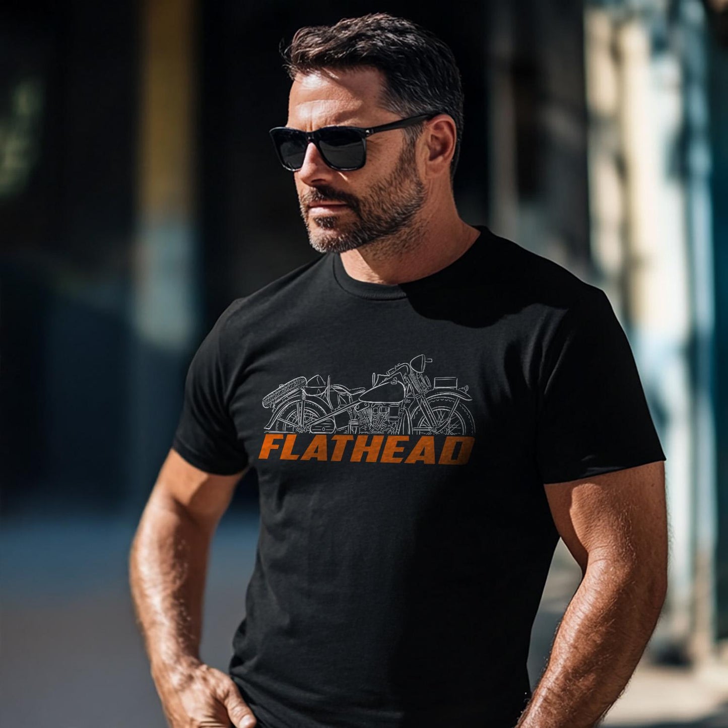 Harley-Davidson ELC 1942 Inspired T-Shirt - Biker Motorcycle Tee Shirt