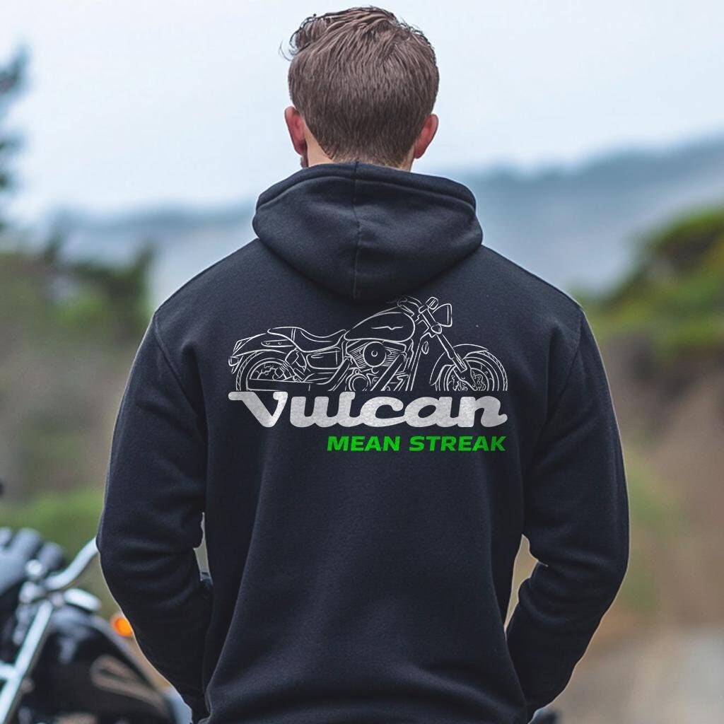 Kawasaki VN1600 Vulcan 1600 Mean Streak Inspired Hoodie - Motorcycle Sweatshirt for Riders