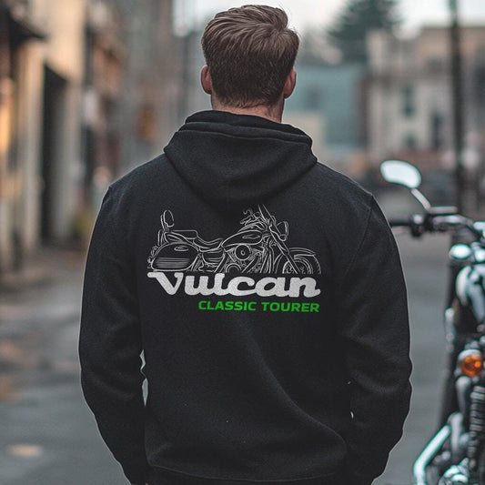 Kawasaki VN1600 Vulcan 1600 Classic Tourer & Nomad Inspired Hoodie - Motorcycle Sweatshirt for Riders
