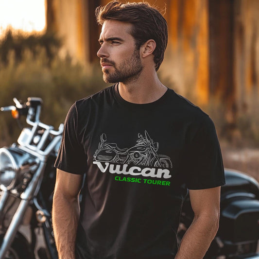 Kawasaki VN1600 Vulcan 1600 Classic Tourer & Nomad Inspired T-Shirt - Motorcycle Tee Shirt for Riders