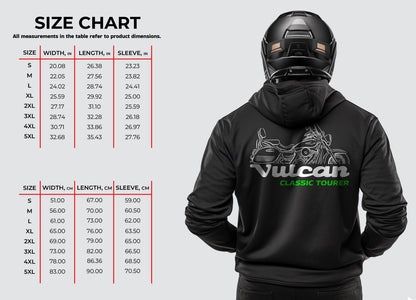 Kawasaki VN1600 Vulcan 1600 Classic Tourer & Nomad Inspired Hoodie - Motorcycle Sweatshirt for Riders