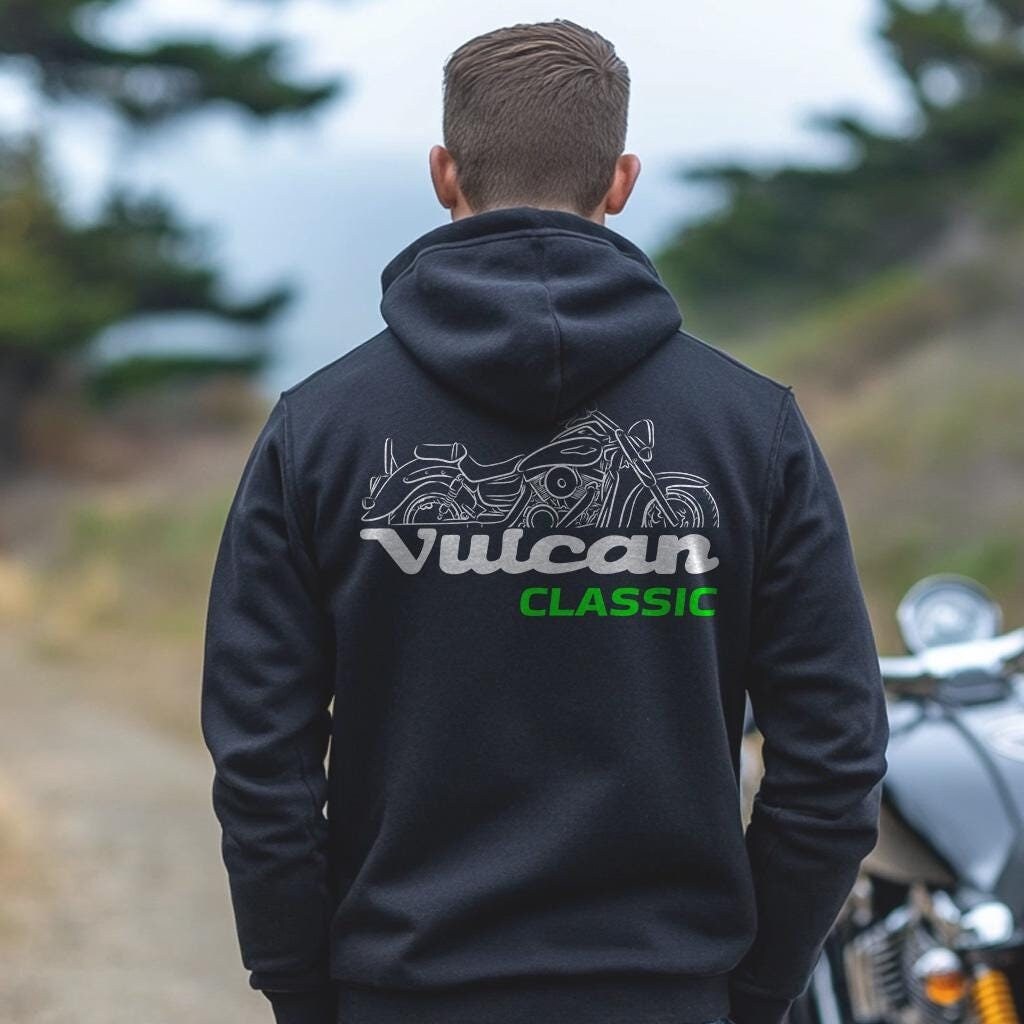 Kawasaki VN1600 Vulcan 1600 Classic Inspired Hoodie - Motorcycle Sweatshirt for Riders