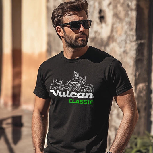 Kawasaki VN1600 Vulcan 1600 Classic Inspired T-Shirt - Motorcycle Tee Shirt for Riders