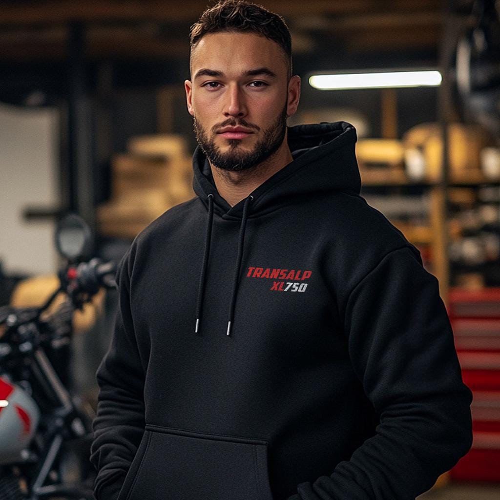 Honda XL750 Transalp Inspired Hoodie - Motorcycle Sweatshirt for Riders