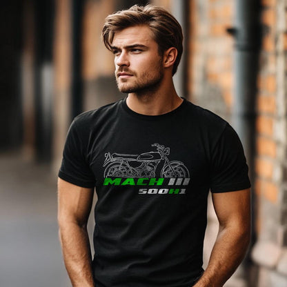 Kawasaki 500 Mach III H1 Inspired T-Shirt - Motorcycle Tee Shirt for Riders