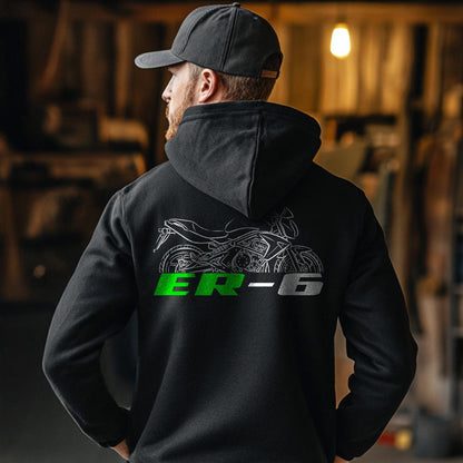 Kawasaki ER-6 Inspired Hoodie - Motorcycle Sweatshirt for Riders