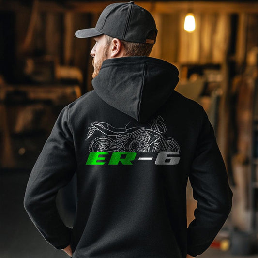 Kawasaki ER-6 Inspired Hoodie - Motorcycle Sweatshirt for Riders