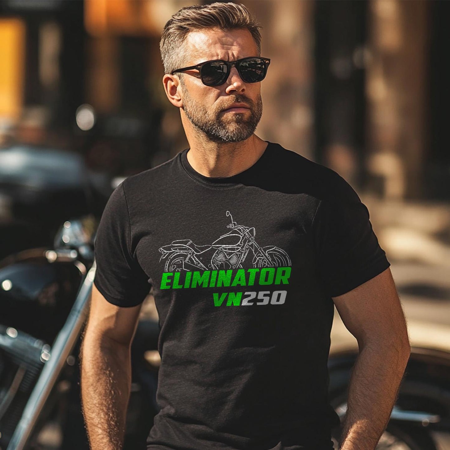 Kawasaki Eliminator VN250 Inspired T-Shirt - Motorcycle Tee Shirt for Riders