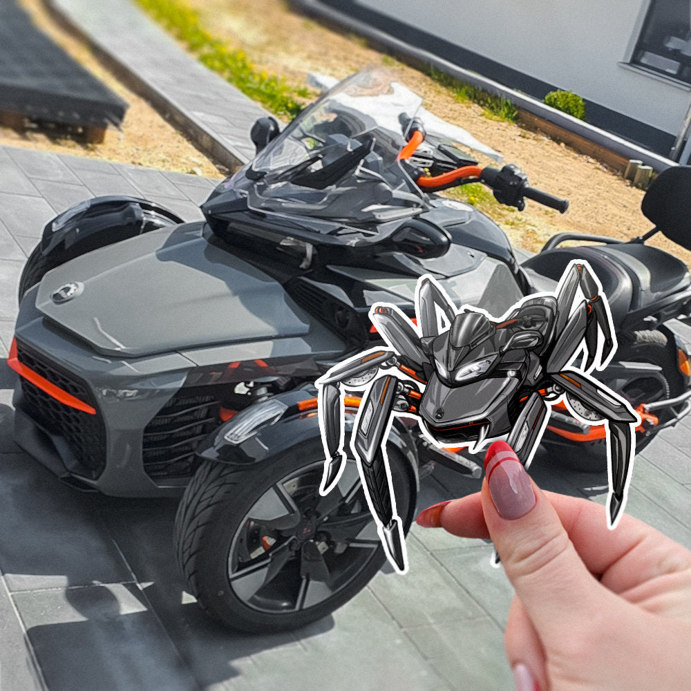 Can-Am Spyder F3 2019-24 Stickers - Set of 3 Motorcycle Decals for Riders