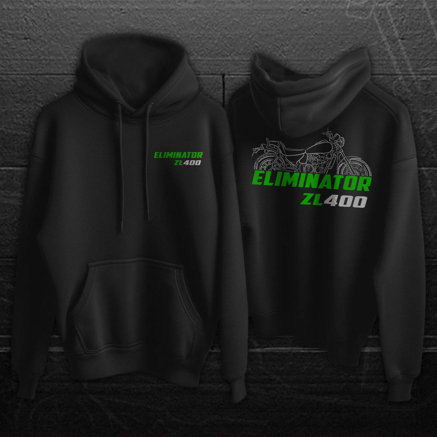 Kawasaki ZL400 Eliminator Inspired Hoodie - Motorcycle Sweatshirt for Riders