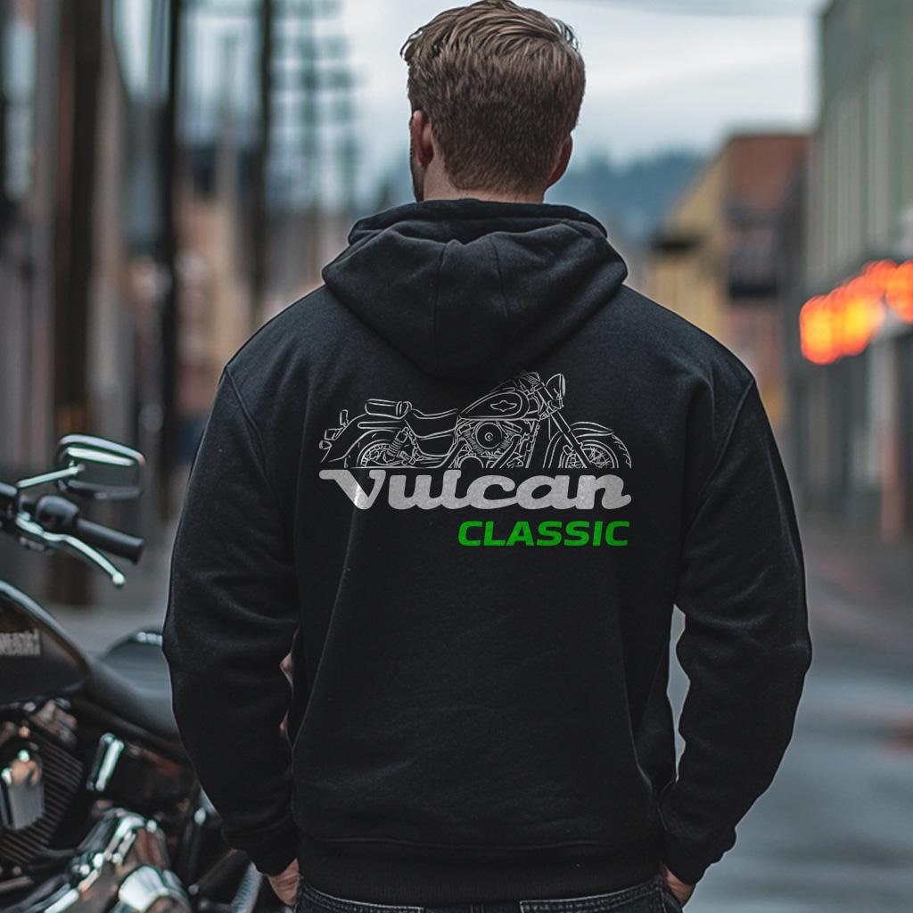 Kawasaki VN1500 Vulcan Classic 1996-2008 Inspired Hoodie - Motorcycle Sweatshirt for Riders