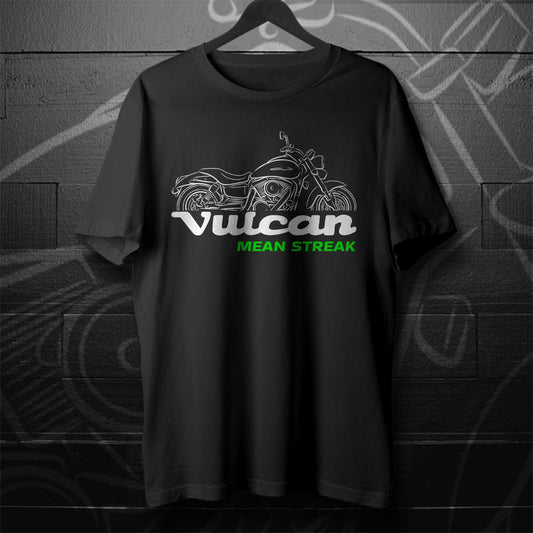 Kawasaki VN1500 Vulcan Mean Streak 2002-03 Inspired T-Shirt - Motorcycle Tee Shirt for Riders