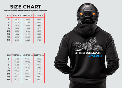 Yamaha Ténéré 700 Hoodie - Motorcycle Sweatshirt for ADV Riders