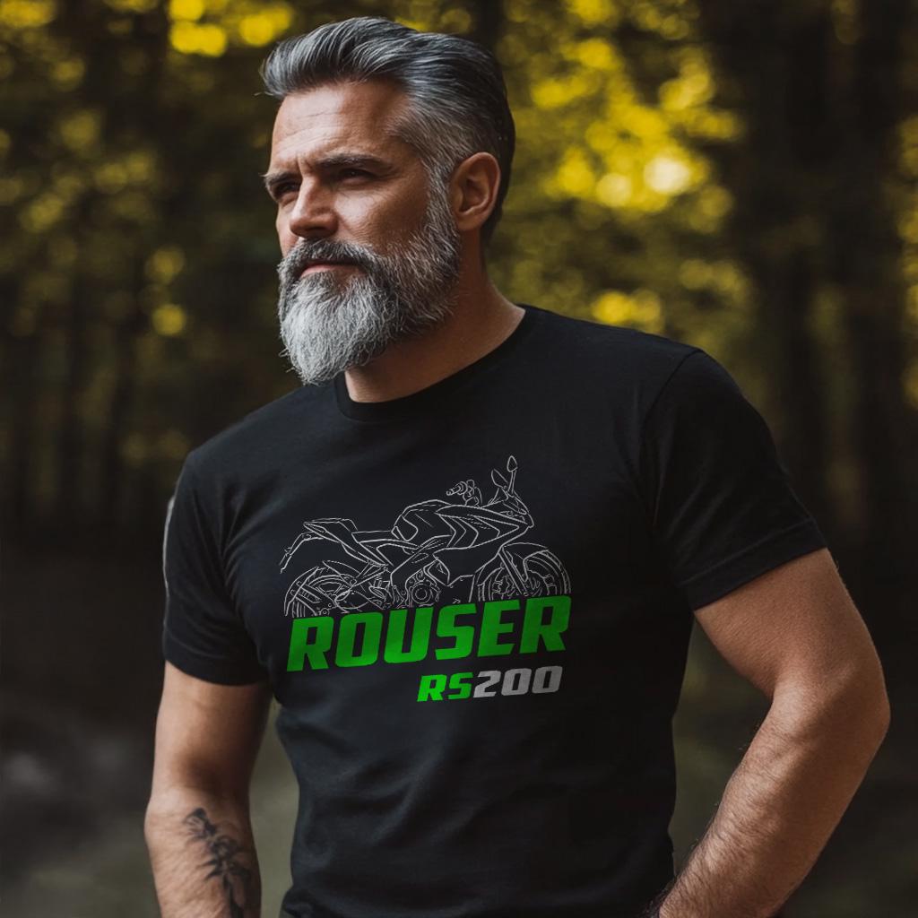 Kawasaki Rouser RS200 Inspired T-Shirt - Motorcycle Tee Shirt for Riders