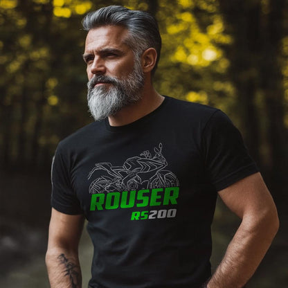 Kawasaki Rouser RS200 Inspired T-Shirt - Motorcycle Tee Shirt for Riders