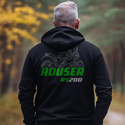 Kawasaki Rouser RS200 Inspired Hoodie - Motorcycle Sweatshirt for Riders