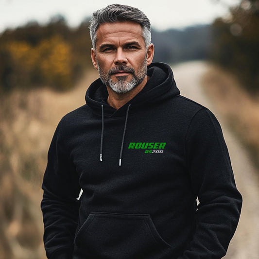 Kawasaki Rouser RS200 Inspired Hoodie - Motorcycle Sweatshirt for Riders
