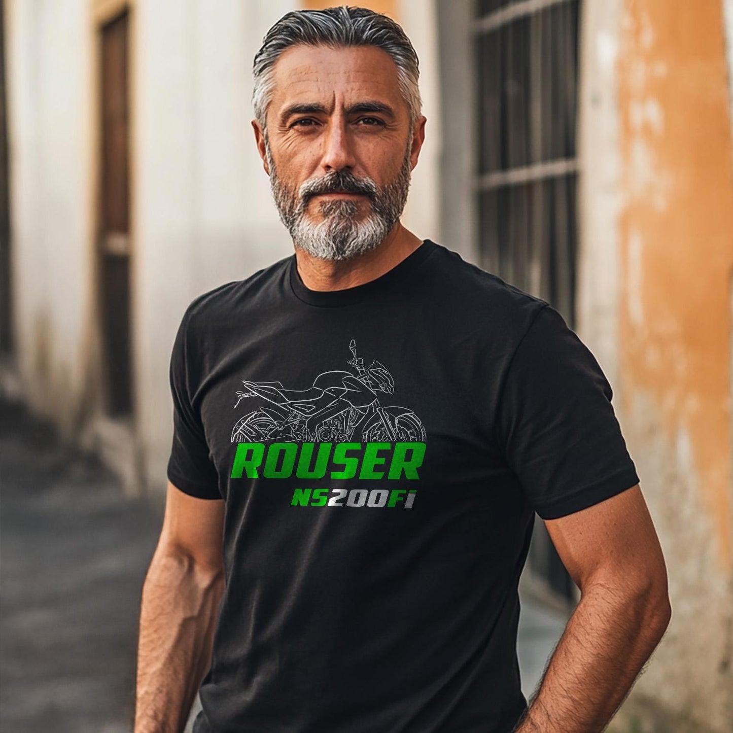Kawasaki Rouser NS200 Fi Inspired T-Shirt - Motorcycle Tee Shirt for Riders