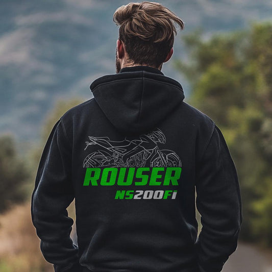 Kawasaki Rouser NS200 Fi Inspired Hoodie - Motorcycle Sweatshirt for Riders