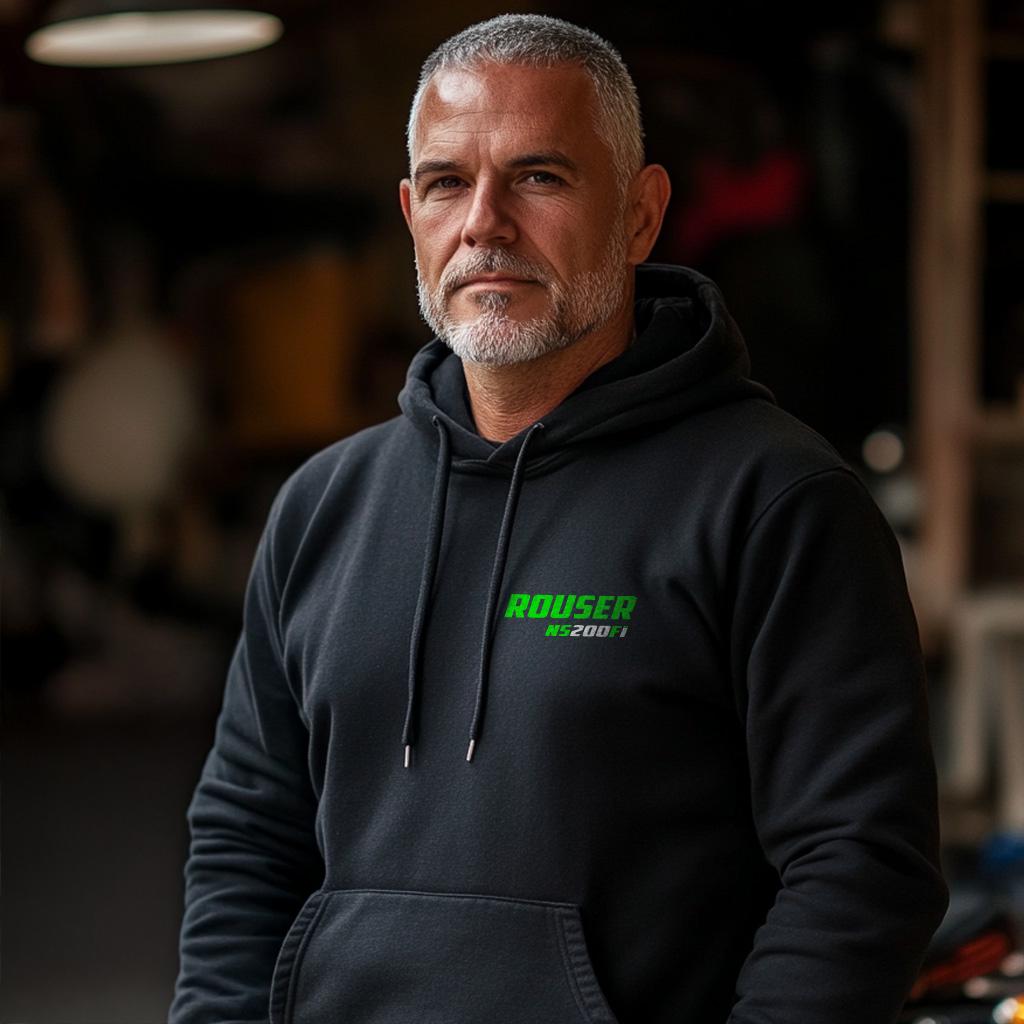 Kawasaki Rouser NS200 Fi Inspired Hoodie - Motorcycle Sweatshirt for Riders