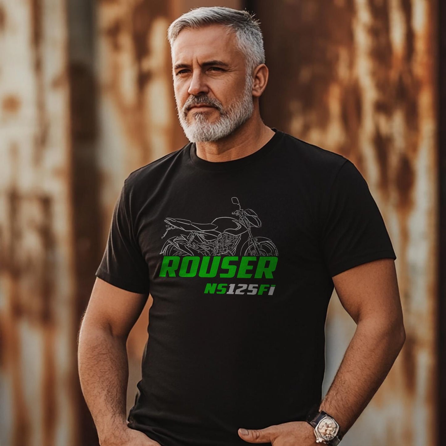 Kawasaki Rouser NS125 Fi Inspired T-Shirt - Motorcycle Tee Shirt for Riders