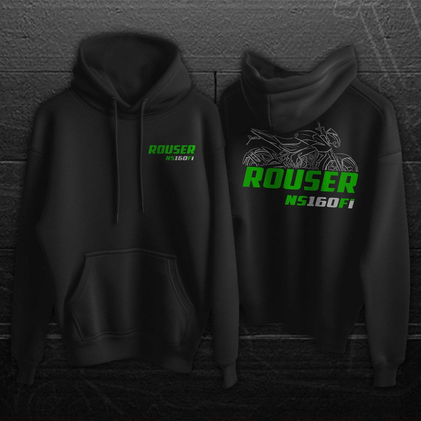Kawasaki Rouser NS160 Fi Inspired Hoodie - Motorcycle Sweatshirt for Riders