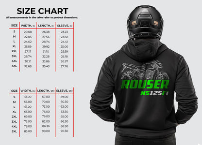 Kawasaki Rouser NS125 Fi Inspired Hoodie - Motorcycle Sweatshirt for Riders