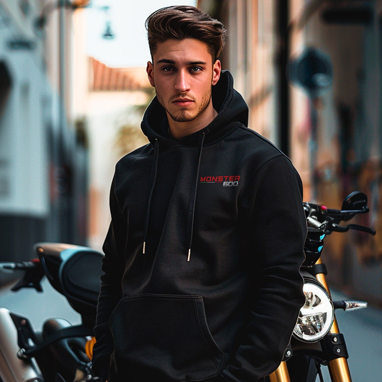 Ducati Monster 600 Inspired Hoodie - Motorcycle Sweatshirt for Riders