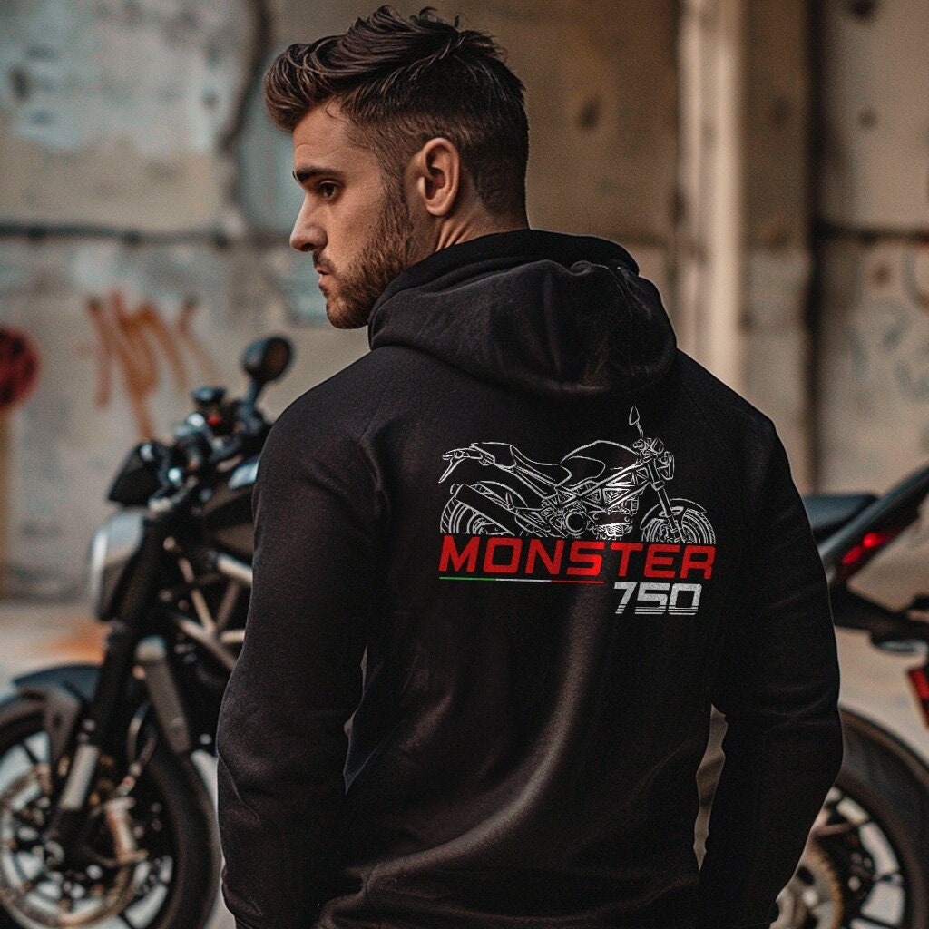 Ducati Monster 750 Inspired Hoodie - Motorcycle Sweatshirt for Riders