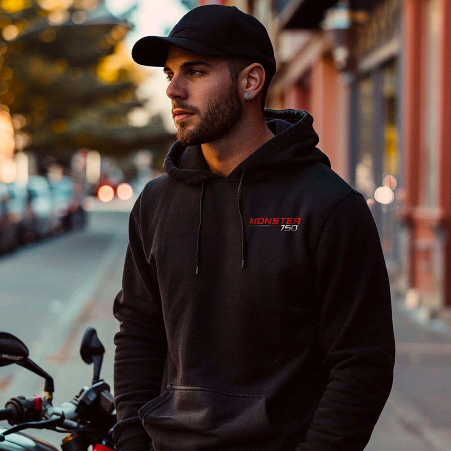 Ducati Monster 750 Inspired Hoodie - Motorcycle Sweatshirt for Riders