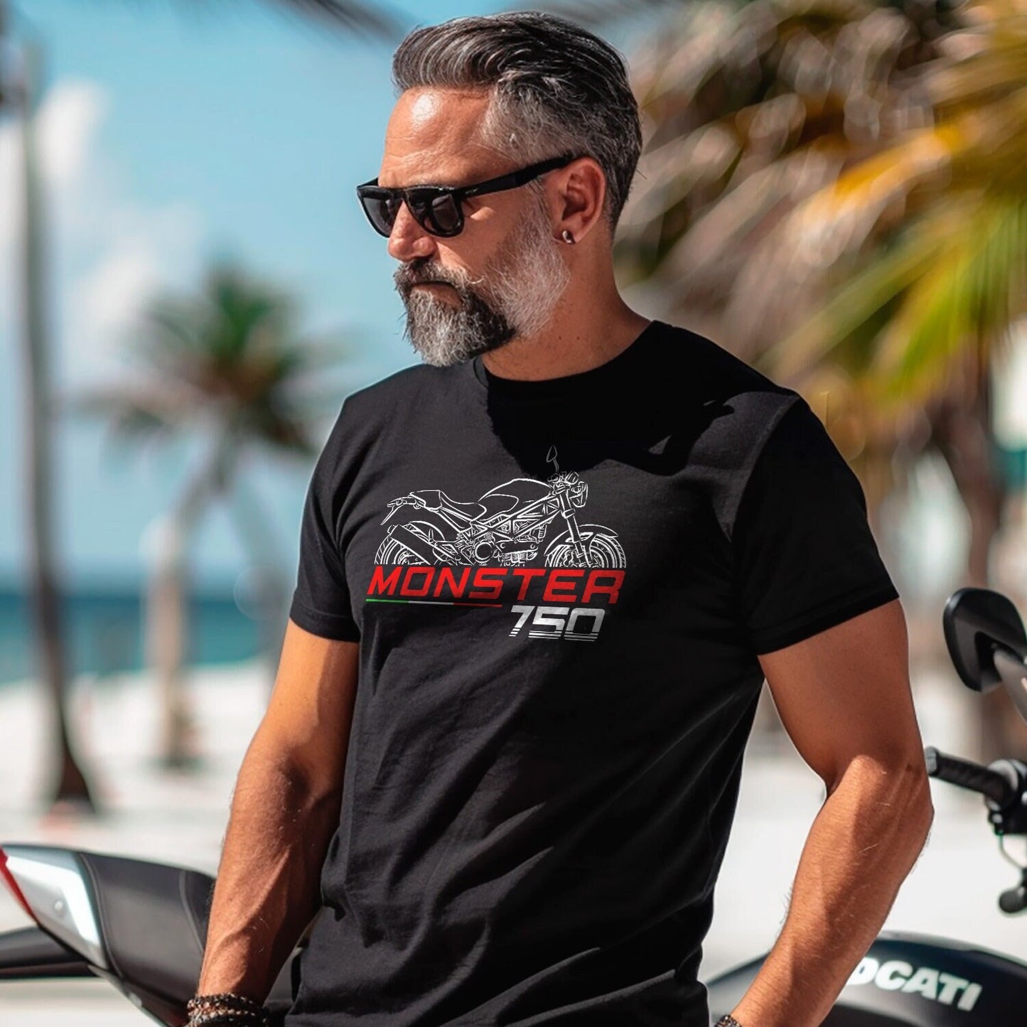 Ducati Monster 750 Inspired T-Shirt - Motorcycle Tee Shirt for Riders