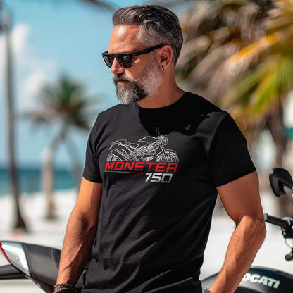 Ducati Monster 750 Inspired T-Shirt - Motorcycle Tee Shirt for Riders