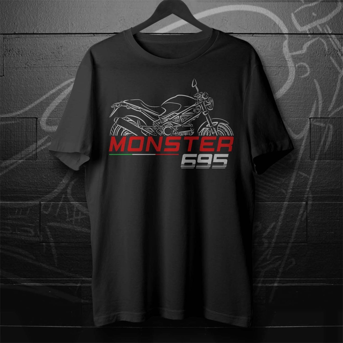 Ducati Monster 695 Inspired T-Shirt - Motorcycle Tee Shirt for Riders