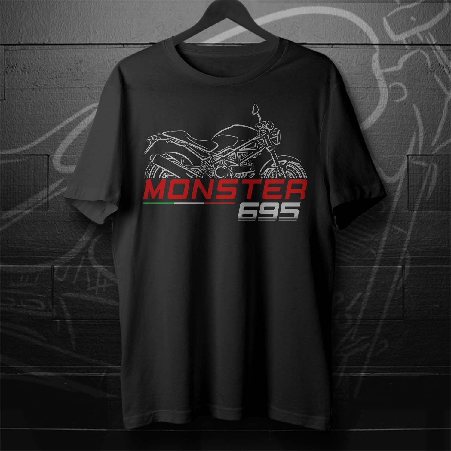 Ducati Monster 695 Inspired T-Shirt - Motorcycle Tee Shirt for Riders