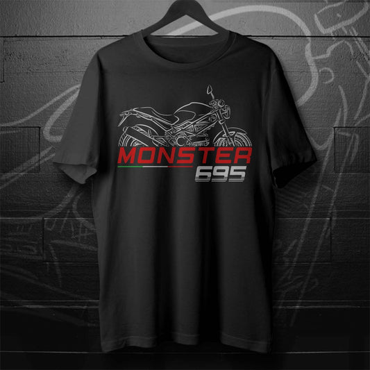 Ducati Monster 695 Inspired T-Shirt - Motorcycle Tee Shirt for Riders