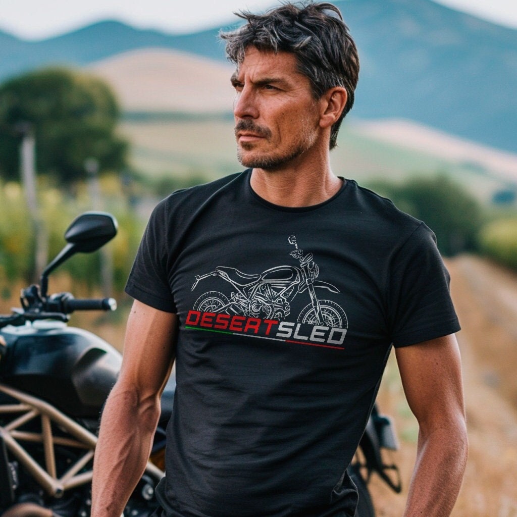Ducati Desert Sled Inspired T-Shirt - Motorcycle Tee Shirt for Riders