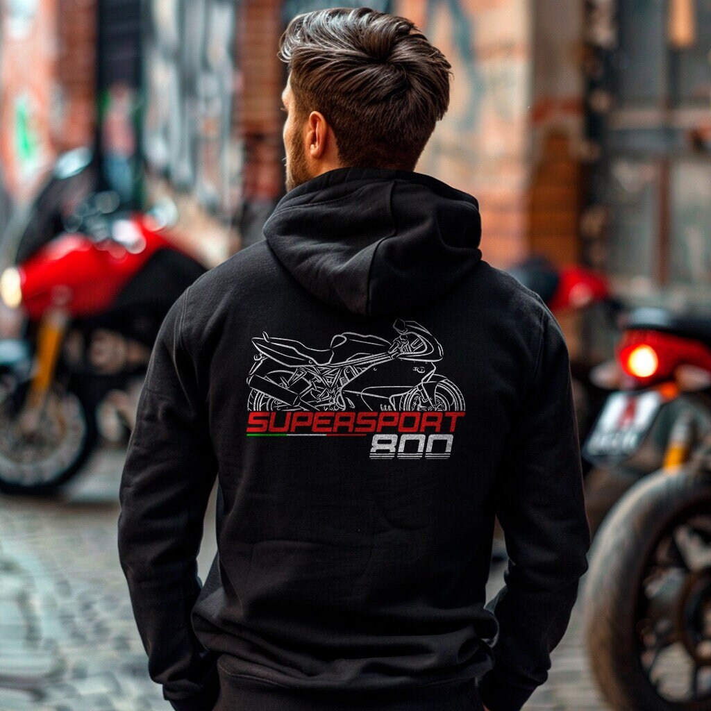 Ducati 800 Supersport Inspired Hoodie - Motorcycle Sweatshirt for Riders