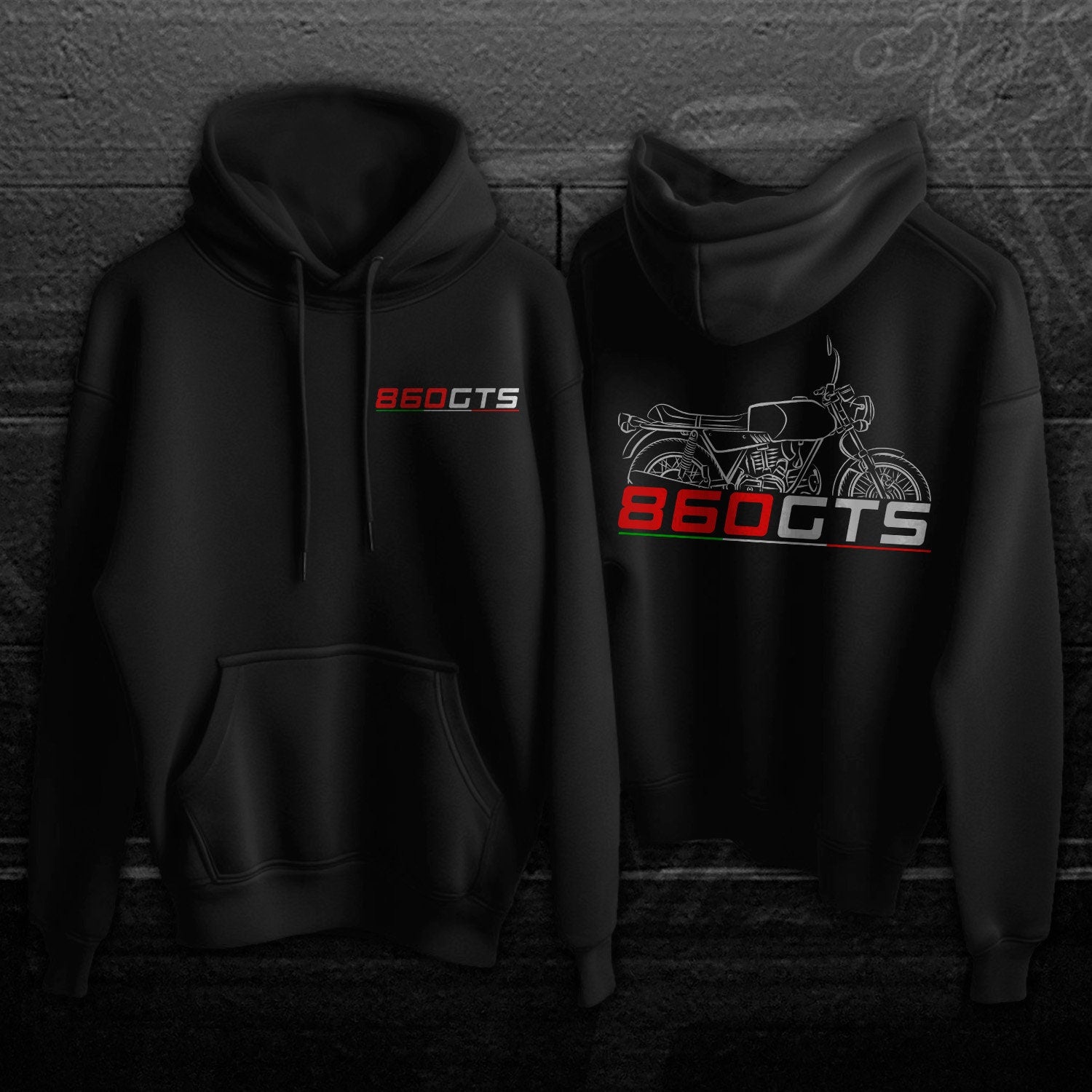 Ducati 860 GTS Inspired Hoodie - Motorcycle Sweatshirt for Riders