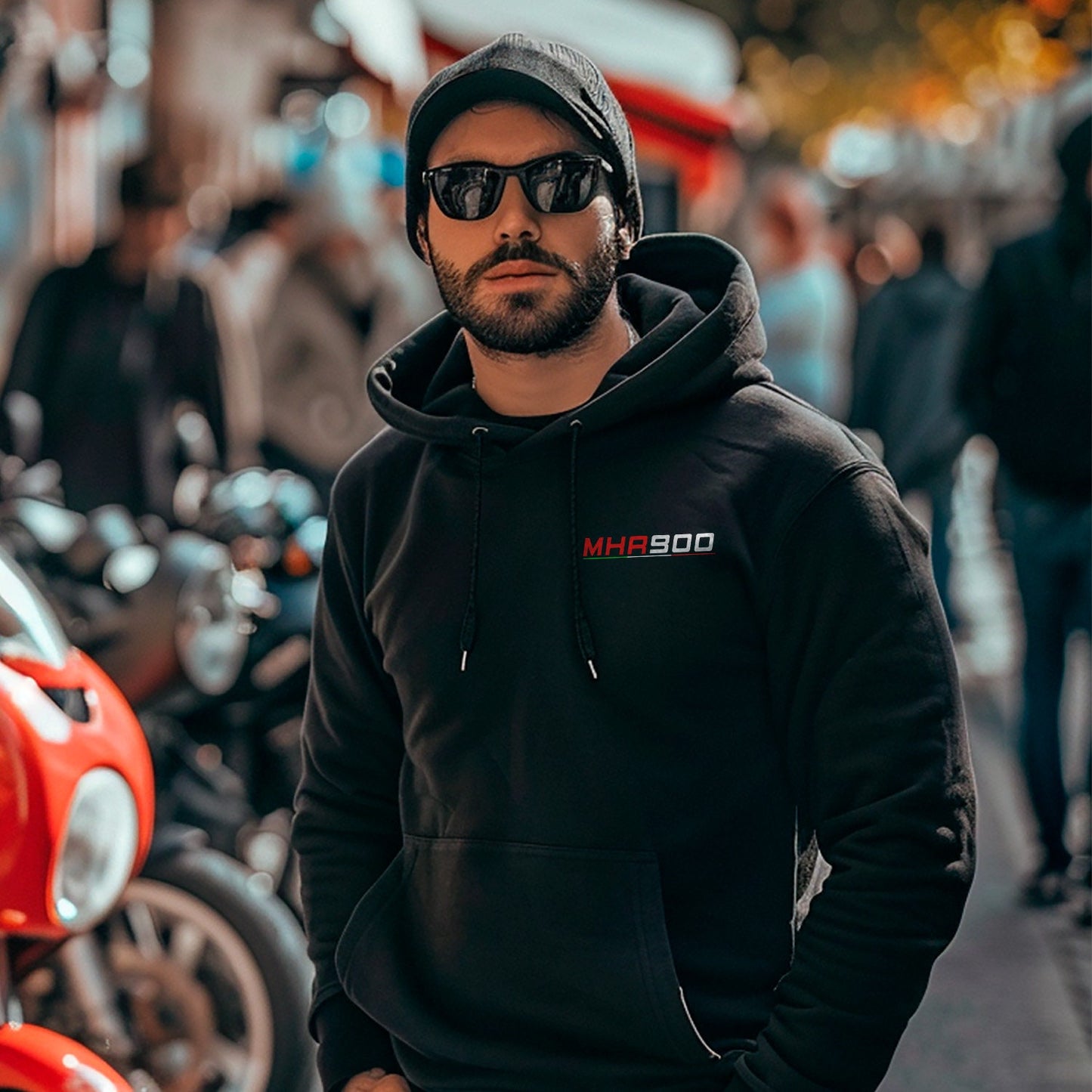 Ducati MHR 900 Inspired Hoodie - Motorcycle Sweatshirt for Riders