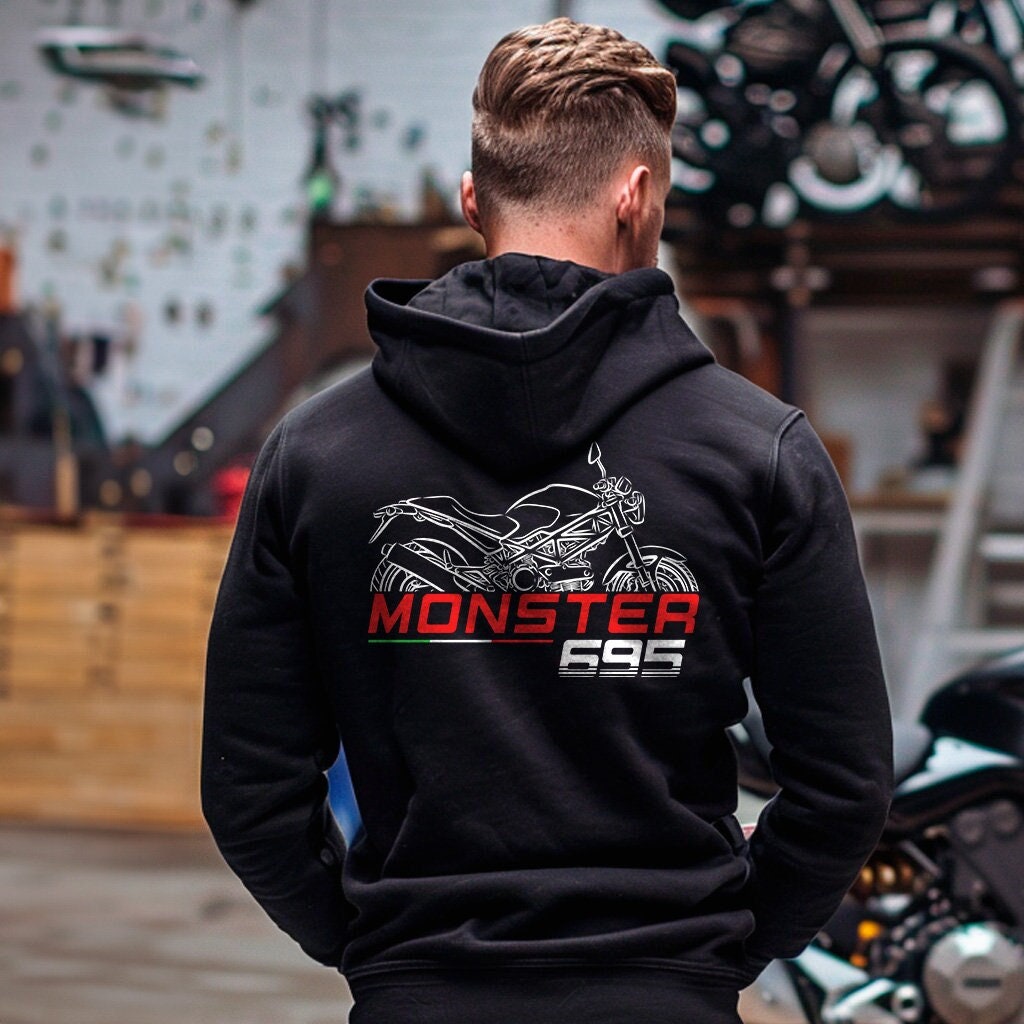 Ducati Monster 695 Inspired Hoodie - Motorcycle Sweatshirt for Riders