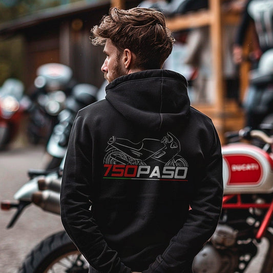 Ducati 750 Paso Inspired Hoodie - Motorcycle Sweatshirt for Riders