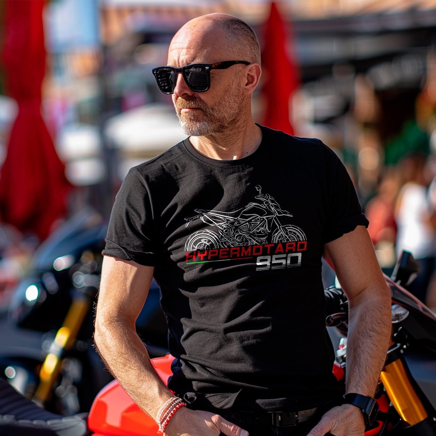 Ducati Hypermotard 950 Inspired T-Shirt - Motorcycle Tee Shirt for Riders
