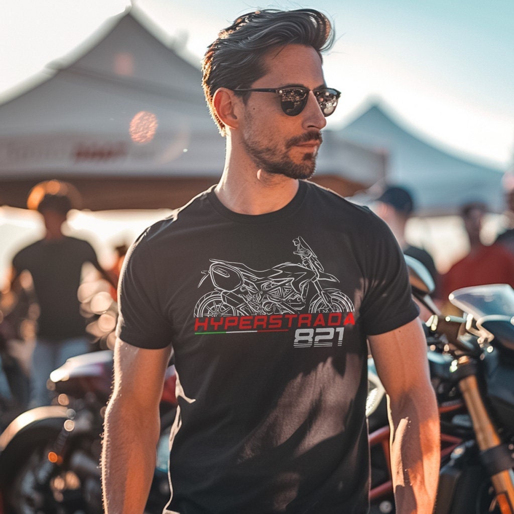 Ducati Hyperstrada 821 Inspired T-Shirt - Motorcycle Tee Shirt for Riders