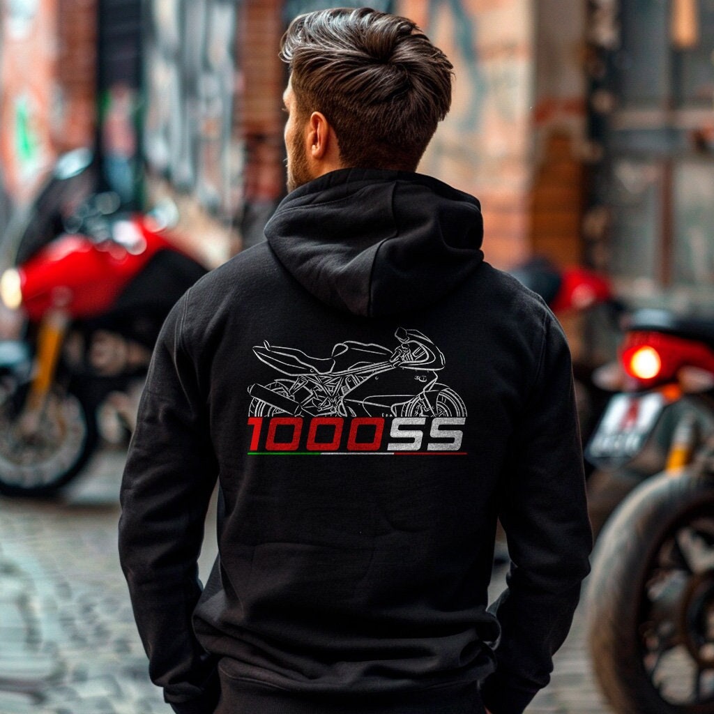 Ducati 1000 SS DS Inspired Hoodie - Motorcycle Sweatshirt for Riders