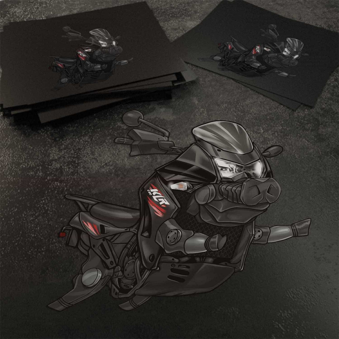 Kawasaki KLR650 2011-14 Inspired Stickers - Set of 3 Motorcycle Decals for Riders