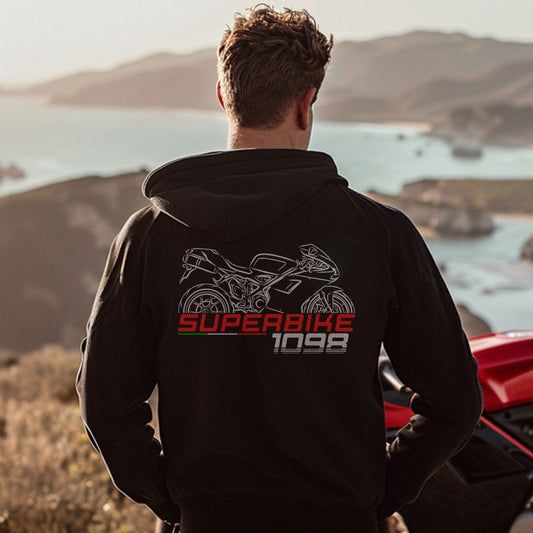 Ducati Superbike 1098 Inspired Hoodie - Motorcycle Sweatshirt for Riders