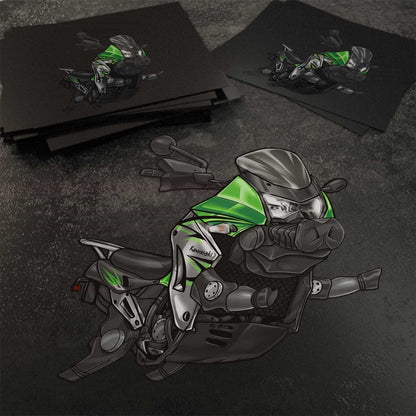Kawasaki KLR650 2008-10 Inspired Stickers - Set of 3 Motorcycle Decals for Riders