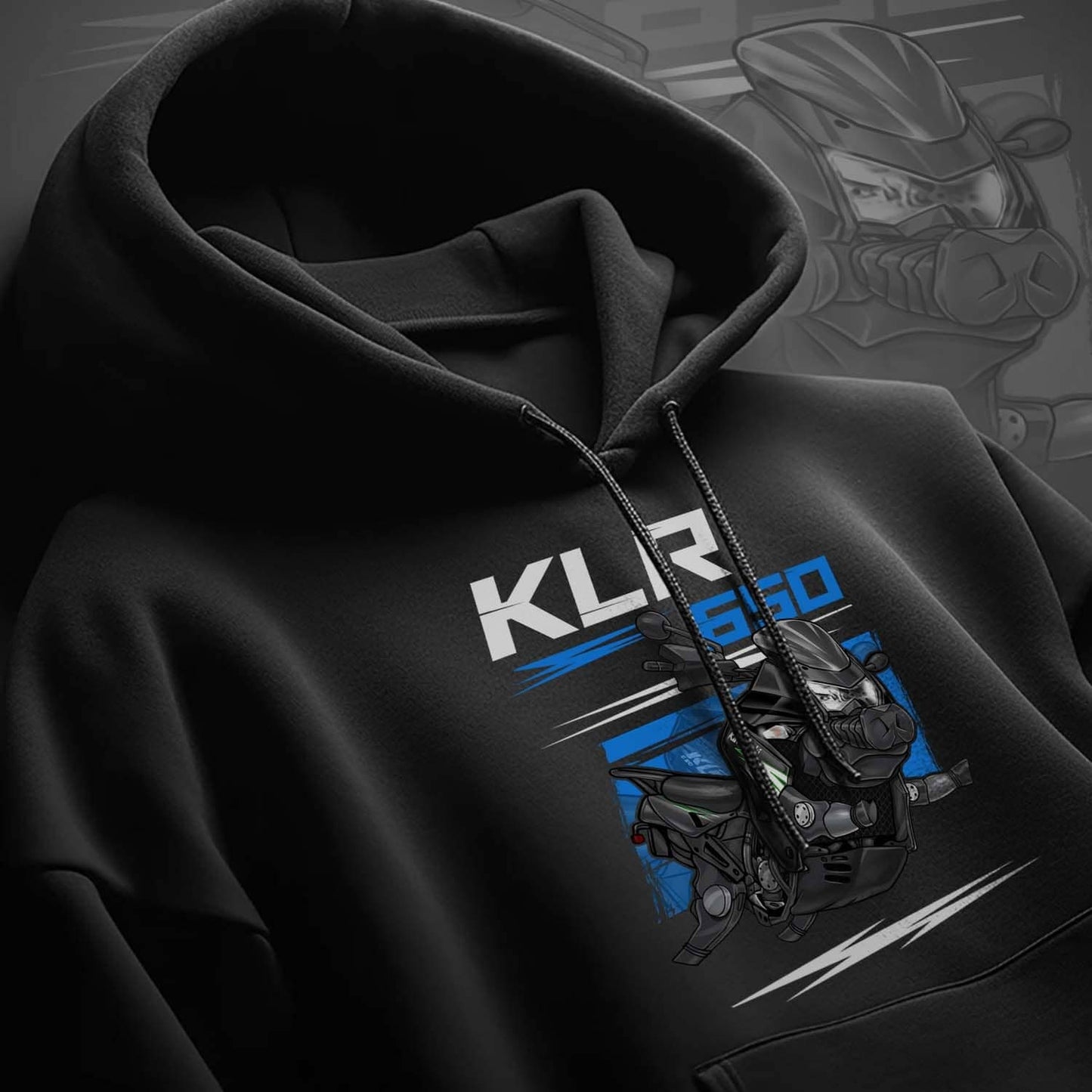 Kawasaki KLR650 2008-10 Inspired Hoodie - Motorcycle Sweatshirt for Riders