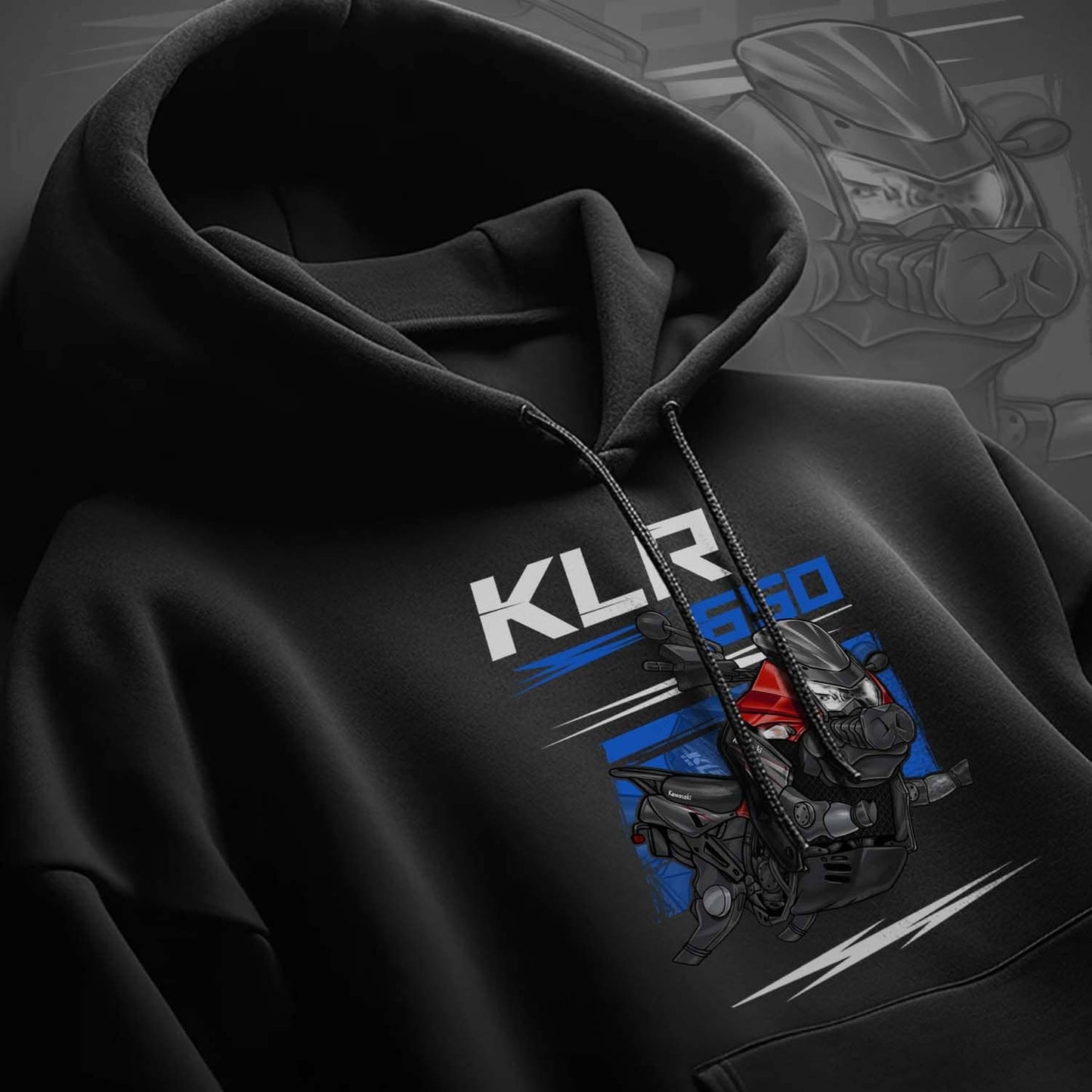 Kawasaki KLR650 2008-10 Inspired Hoodie - Motorcycle Sweatshirt for Riders